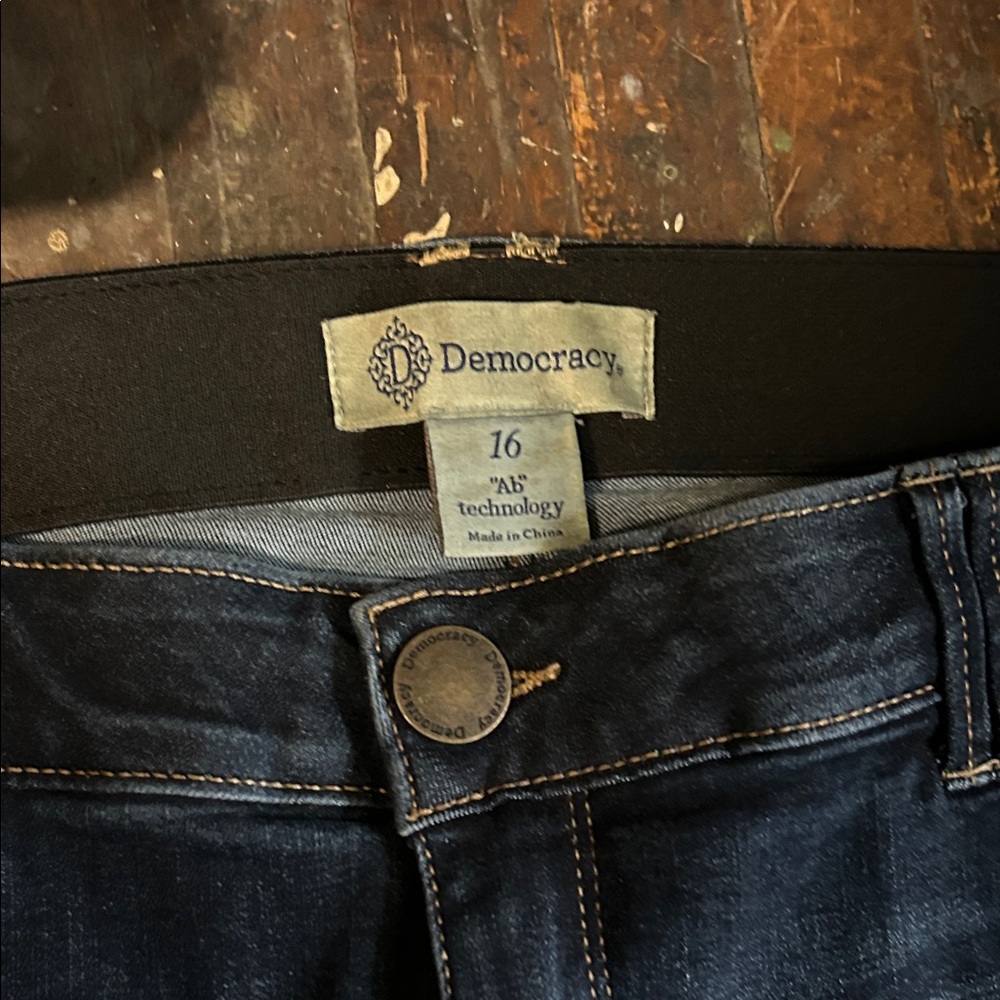 Democracy Dark Blue Wide Leg Jeans